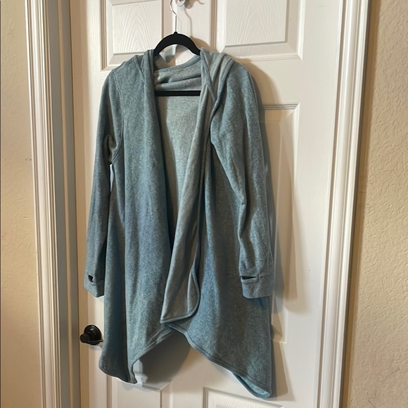 CuddlDuds fleecewear with stretch long sleeve wrap, blue,size large/extra large - Picture 1 of 7